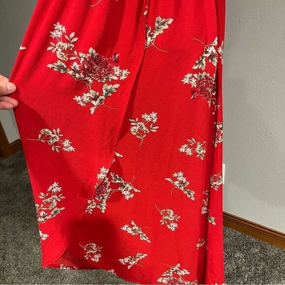 Smocked off shoulder sleeves midi floral dress - Picture 6 of 14